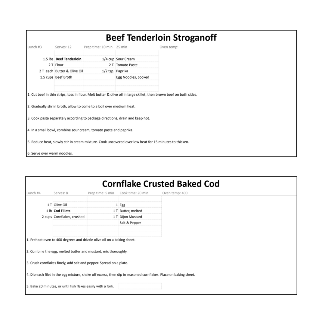 Weekly Meal Plan E-Delivery